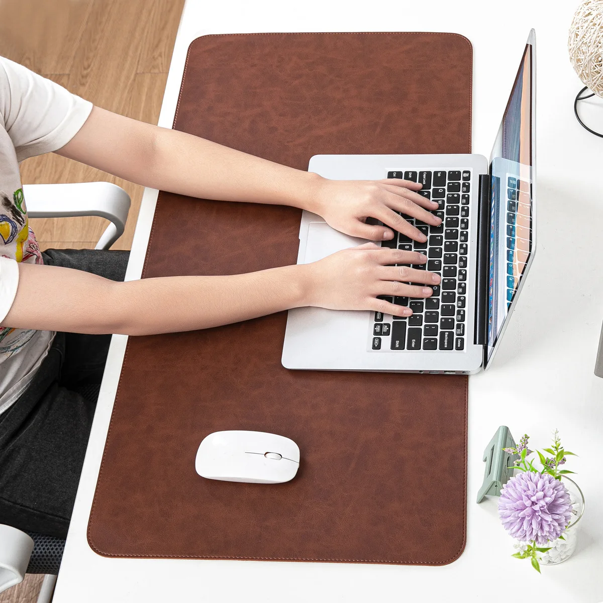Desk Pad Waterproof PU Mouse P - Desk Pad Leather Large 评论和价格