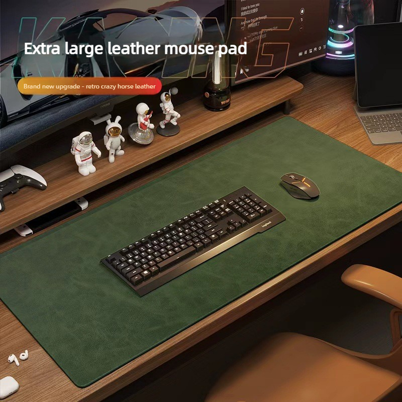 Crazy Horse Texture Pu Mousepa - Desk Pad Leather Large 评论和价格