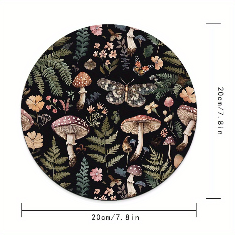 Round Forest Plant Mouse Pad R - Desk Setup Keyboard 评论和价格