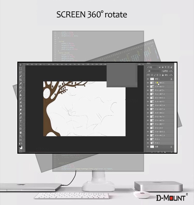 D-MOUNT D90 Metal Aluminum 13' - Desk Setup Monitor Arm 评论和价格